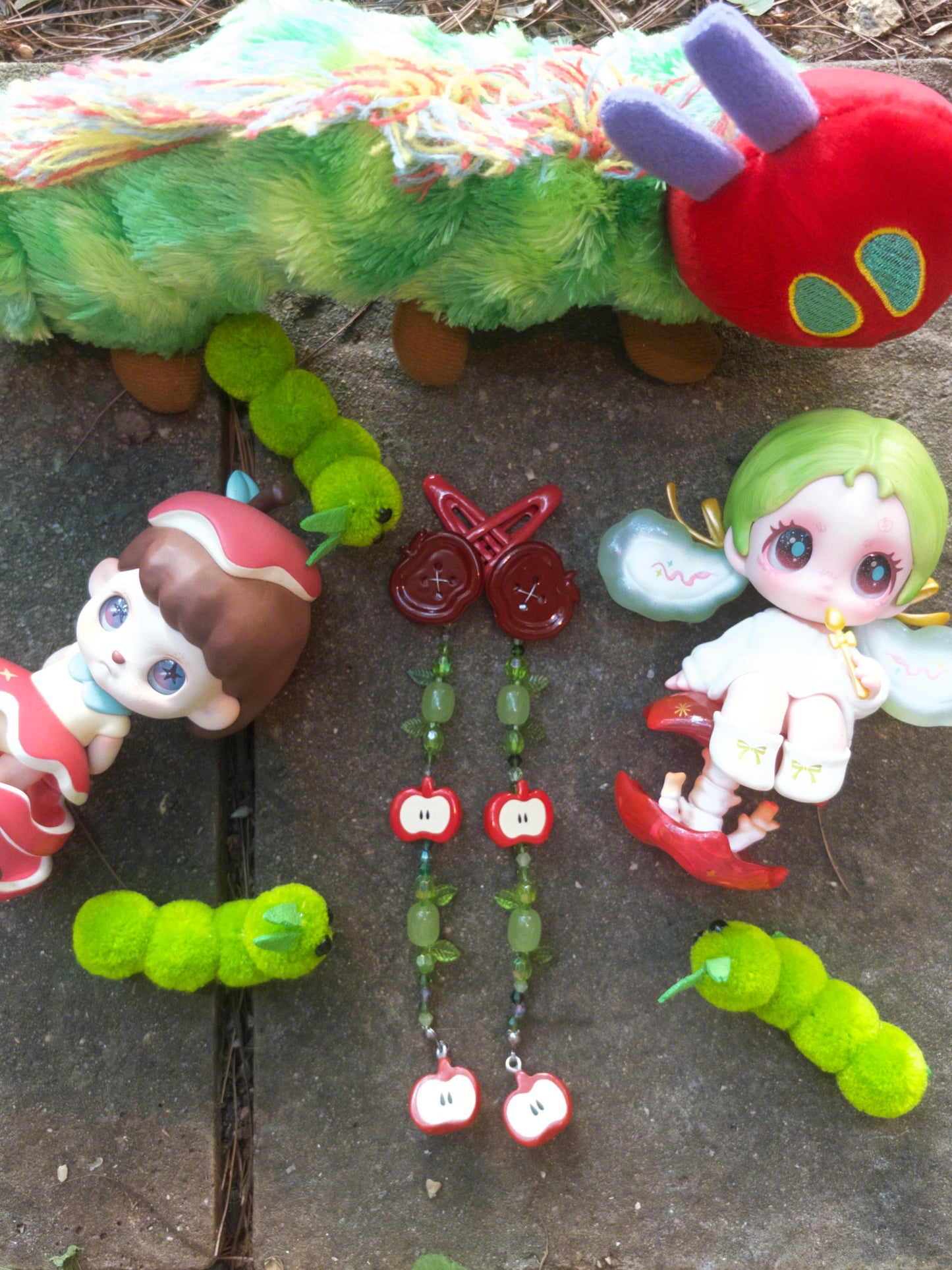 🍎 Little Apple Hair Clips